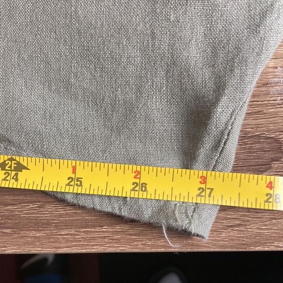 Womens One Size Fits All Olive Italian Linen Tulip Dress - Picture 7 of 9